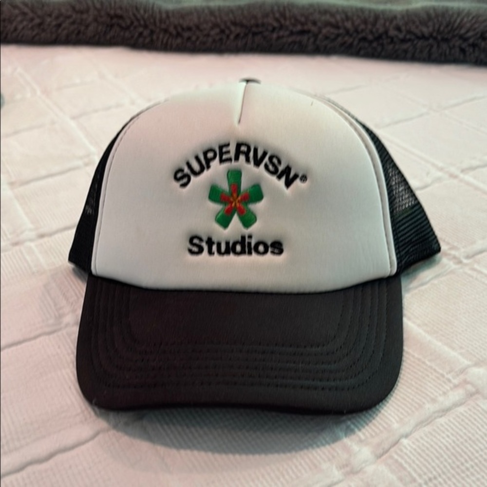 SUPERVSN Studios Black and White Trucker Hat
